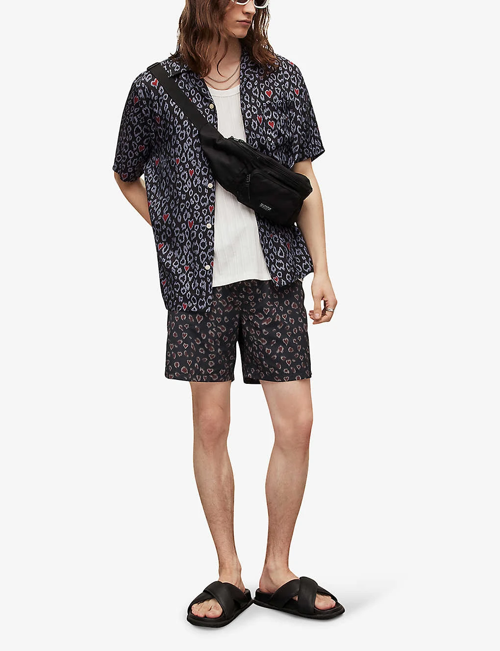 AllSaints Romantik Leopard-print Recycled-polyamide Swim Trunks 2 AllSaints Romantik Leopard-print Recycled-polyamide Swim Trunks - Image 2