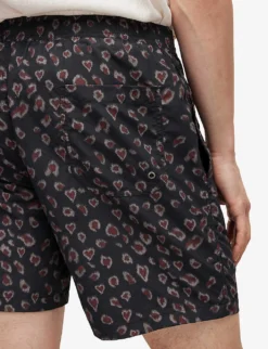 AllSaints Romantik Leopard-print Recycled-polyamide Swim Trunks 9 AllSaints Romantik Leopard-print Recycled-polyamide Swim Trunks -Falkeis Store R04082735 JETBLACK ALT04