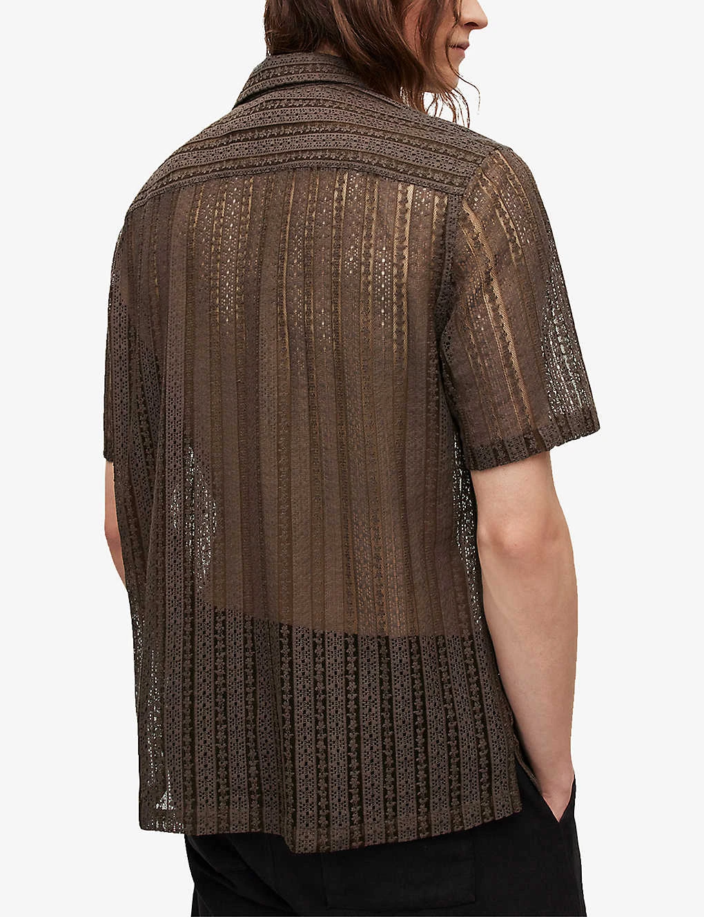 AllSaints Cala Patterned Relaxed-fit Cotton-blend Shirt 4 AllSaints Cala Patterned Relaxed-fit Cotton-blend Shirt - Image 4