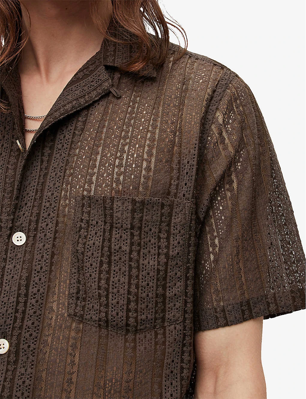 AllSaints Cala Patterned Relaxed-fit Cotton-blend Shirt 5 AllSaints Cala Patterned Relaxed-fit Cotton-blend Shirt - Image 5
