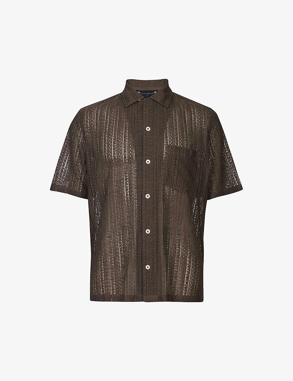 AllSaints Cala Patterned Relaxed-fit Cotton-blend Shirt 1 AllSaints Cala Patterned Relaxed-fit Cotton-blend Shirt