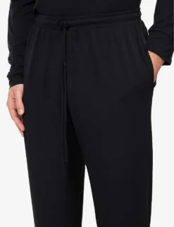 Eberjey Henry Long-sleeved Stretch-jersey Pyjama Set -Falkeis Store R04084813 BLACK ALT05