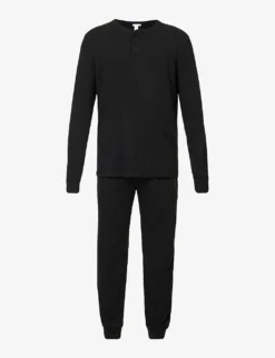 Eberjey Henry Long-sleeved Stretch-jersey Pyjama Set