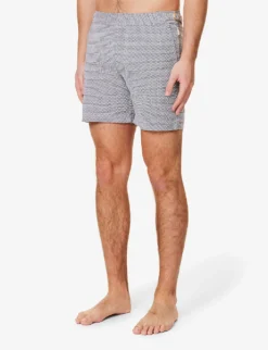 ORLEBAR BROWN Bulldog Geometric-print Mid-rise Swim Shorts 7 ORLEBAR BROWN Bulldog Geometric-print Mid-rise Swim Shorts -Falkeis Store R04085772 NAVYCLOUD ALT02