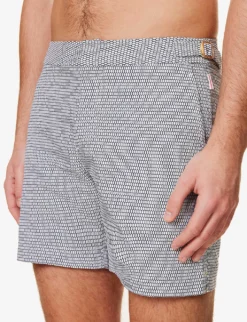 ORLEBAR BROWN Bulldog Geometric-print Mid-rise Swim Shorts 9 ORLEBAR BROWN Bulldog Geometric-print Mid-rise Swim Shorts -Falkeis Store R04085772 NAVYCLOUD ALT04