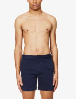 ORLEBAR BROWN Bulldog Stretch-cotton Swim Shorts -Falkeis Store R04085804 DARKNAVY ALT02