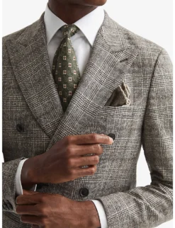 Reiss Alfredo Prince Of Wales-check Wool Blazer -Falkeis Store R04086942 BROWN ALT04