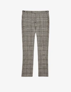 Reiss Alfredo Prince Of Wales-check Wool Trousers