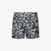 ETON Floral-print Elasticated-waist Swim Trunks