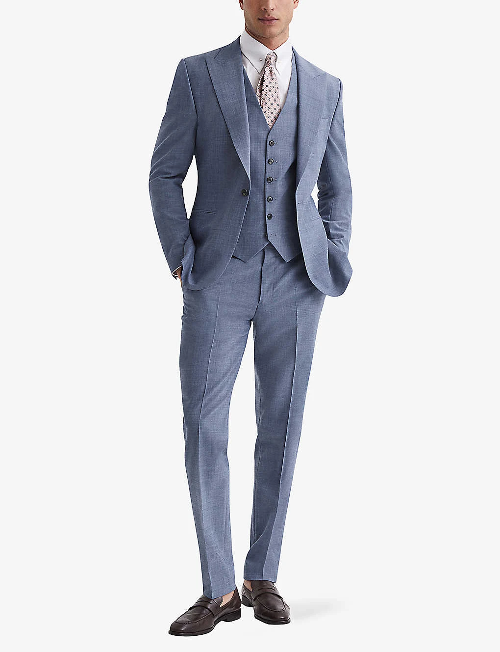 Reiss Wish Slim-fit Stretch Wool-blend Waistcoat 2 Reiss Wish Slim-fit Stretch Wool-blend Waistcoat - Image 2