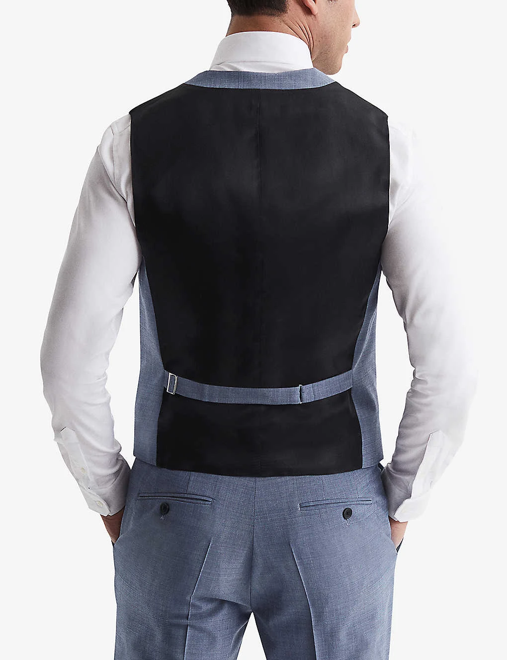 Reiss Wish Slim-fit Stretch Wool-blend Waistcoat 4 Reiss Wish Slim-fit Stretch Wool-blend Waistcoat - Image 4