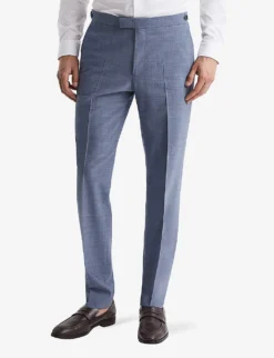 Reiss Wish Slim-fit Mid-rise Stretch Wool-blend Trousers -Falkeis Store R04091601 SOFTBLUE ALT02