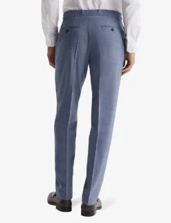 Reiss Wish Slim-fit Mid-rise Stretch Wool-blend Trousers -Falkeis Store R04091601 SOFTBLUE ALT03