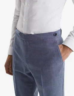 Reiss Wish Slim-fit Mid-rise Stretch Wool-blend Trousers -Falkeis Store R04091601 SOFTBLUE ALT04