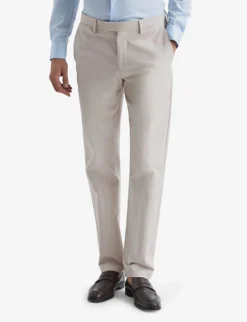 Reiss Eastbury Slim-fit Straight-leg Stretch-cotton Chinos -Falkeis Store R04091602 STONE ALT02