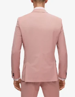 Hugo Single-breasted Slim-fit Wool-blend Suit 8 Hugo Single-breasted Slim-fit Wool-blend Suit -Falkeis Store R04093574 MEDIUMPINK ALT03