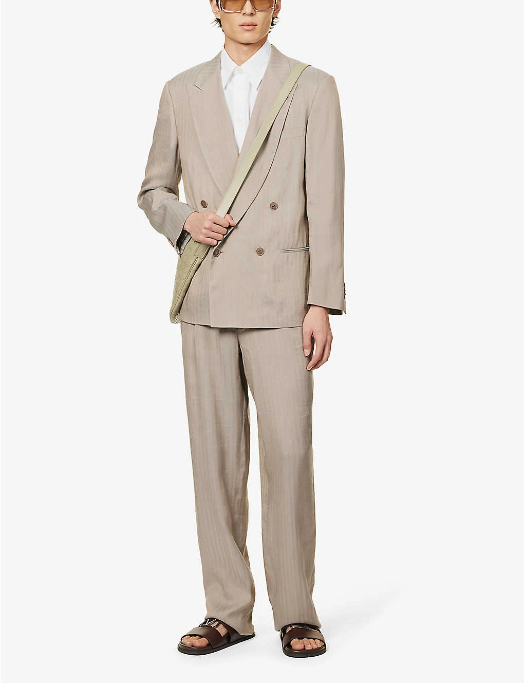 Giorgio Armani Double-breasted Regular-fit Woven Suit 2 Giorgio Armani Double-breasted Regular-fit Woven Suit - Image 2