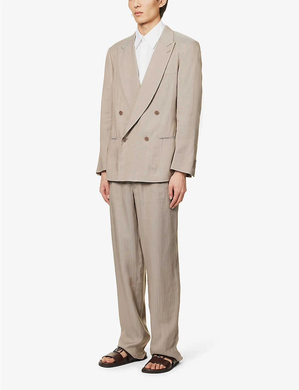 Giorgio Armani Double-breasted Regular-fit Woven Suit 3 Giorgio Armani Double-breasted Regular-fit Woven Suit - Image 3