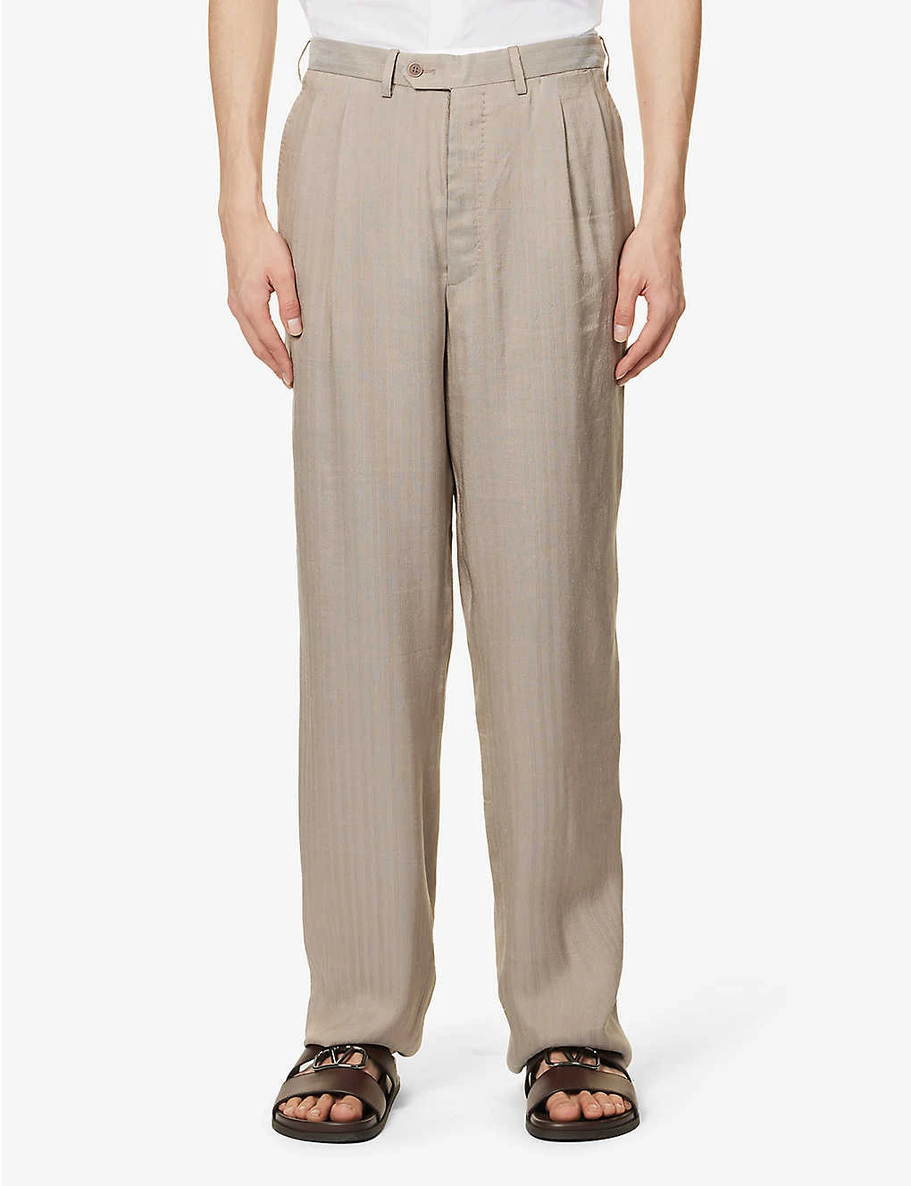 Giorgio Armani Double-breasted Regular-fit Woven Suit 8 Giorgio Armani Double-breasted Regular-fit Woven Suit - Image 8