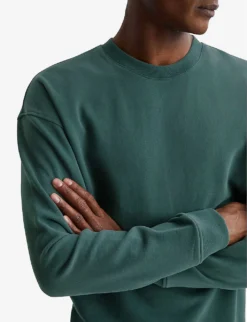 Reiss Alistar Oversized Cotton-jersey Sweatshirt -Falkeis Store R04098684 MIDNIGHTGREEN ALT04