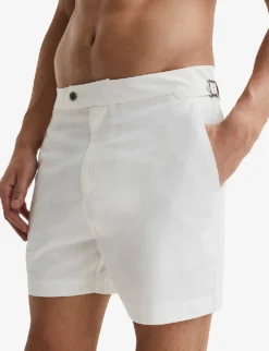 Reiss Sun Regular-fit Side-adjuster Stretch-woven Shorts -Falkeis Store R04098745 WHITE ALT04