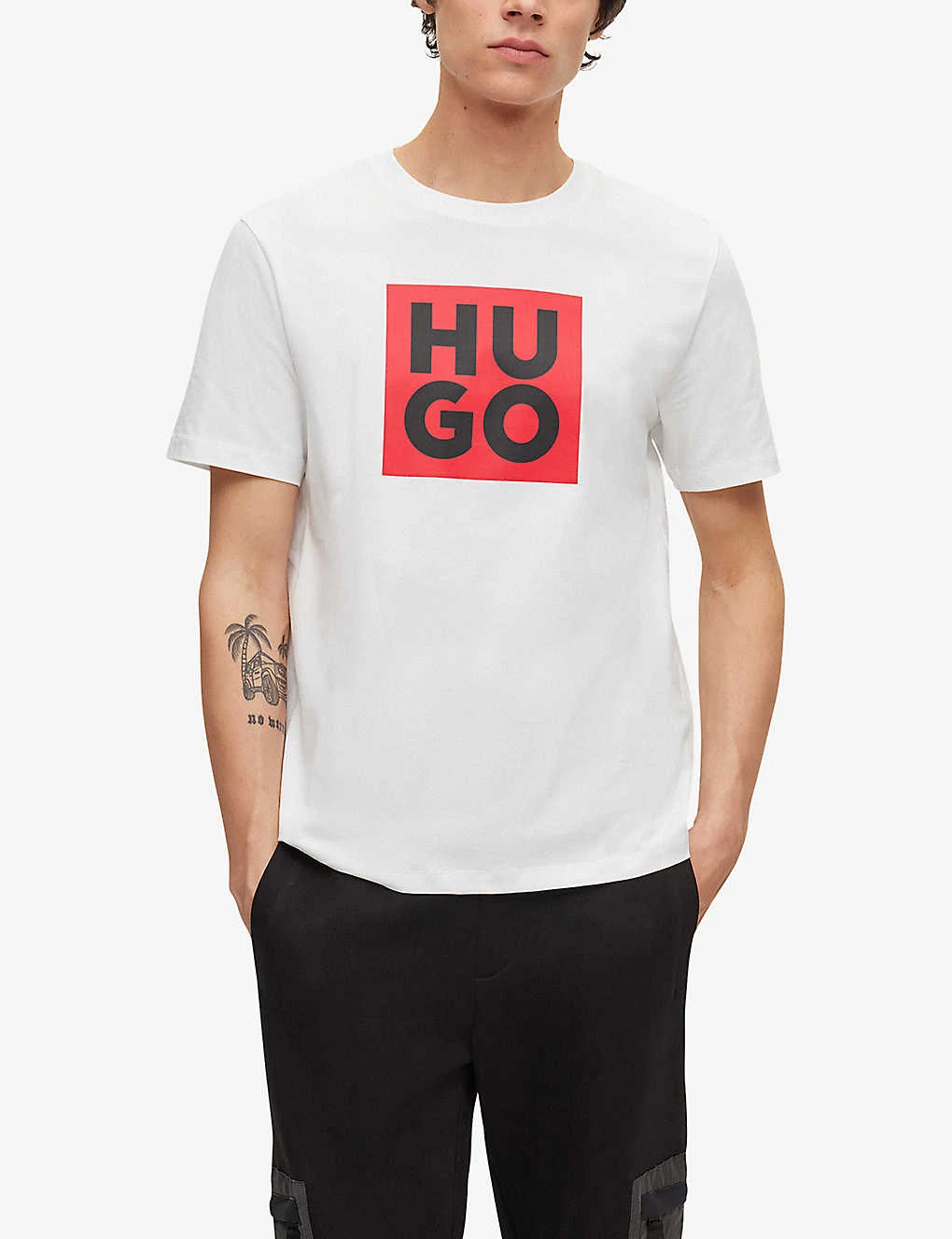 Hugo Logo-print Organic-cotton T-shirt 3 Hugo Logo-print Organic-cotton T-shirt - Image 3