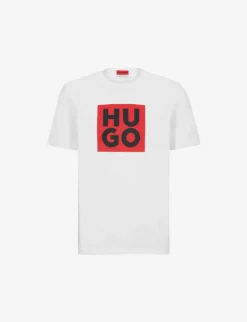 Hugo Logo-print Organic-cotton T-shirt