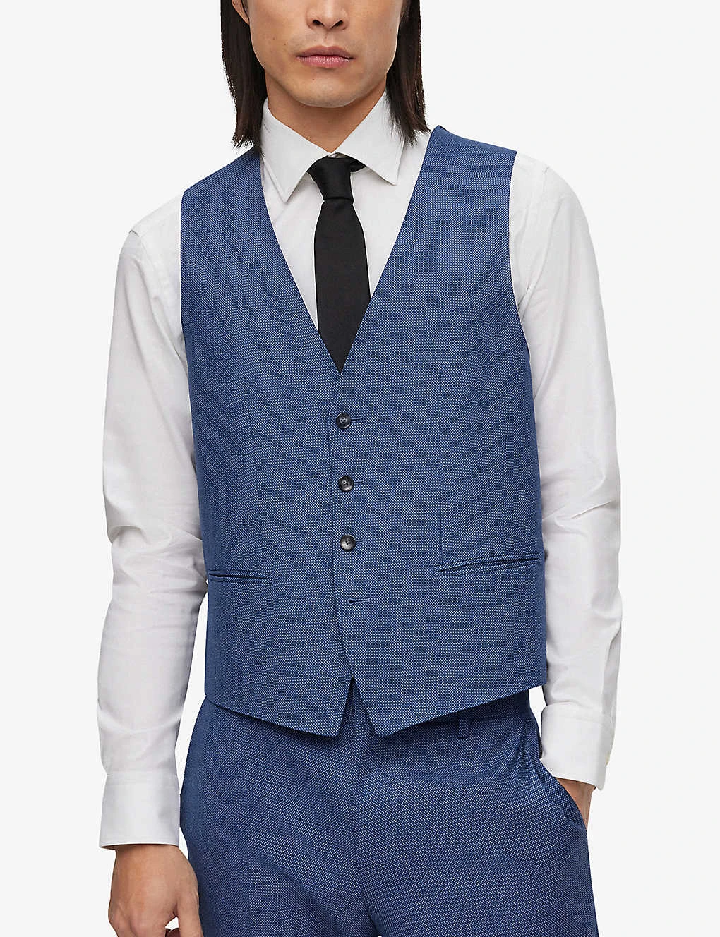 Boss Business Slim-fit Single-breasted Wool-blend Three-piece Suit 5 Boss Business Slim-fit Single-breasted Wool-blend Three-piece Suit - Image 5