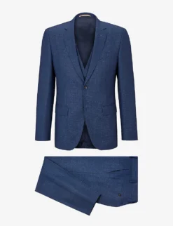 Boss Business Slim-fit Single-breasted Wool-blend Three-piece Suit