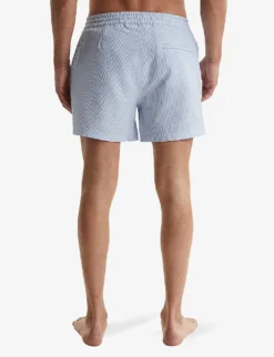 Reiss Coast Stripe-pattern Elasticated-waist Stretch-woven Swim Shorts 8 Reiss Coast Stripe-pattern Elasticated-waist Stretch-woven Swim Shorts -Falkeis Store R04107018 SOFTBLUEWHITE ALT03