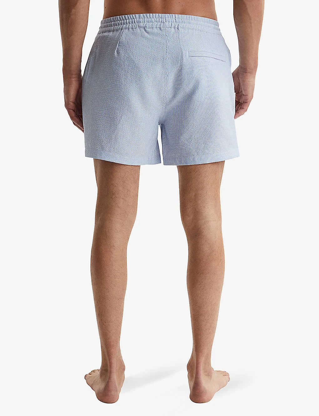 Reiss Coast Stripe-pattern Elasticated-waist Stretch-woven Swim Shorts 4 Reiss Coast Stripe-pattern Elasticated-waist Stretch-woven Swim Shorts - Image 4