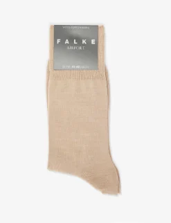 Falke Airport Crew-length Ribbed-trims Wool-blend Socks