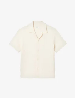 Sandro Honeycomb-woven Regular-fit Cotton Shirt