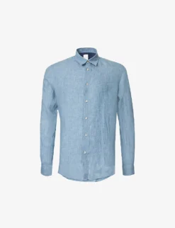 PAUL SMITH Pearlescent Button-up Regular-fit Linen Shirt