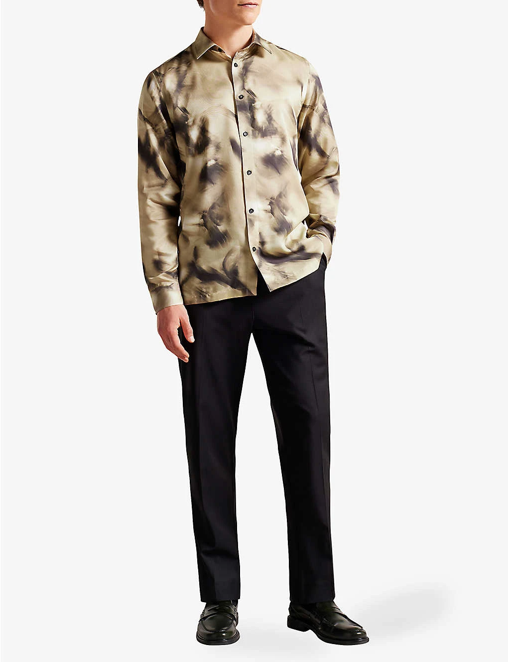 Ted Baker Bentham Abstract-print Long-sleeved Woven Shirt 2 Ted Baker Bentham Abstract-print Long-sleeved Woven Shirt - Image 2