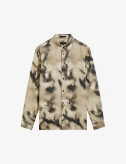 Ted Baker Bentham Abstract-print Long-sleeved Woven Shirt