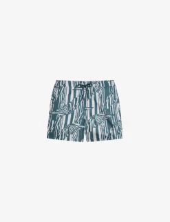Ted Baker Peaty Butterfly-print Recycled-polyester Swim Shorts