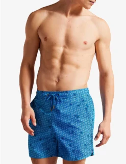 Ted Baker Renshaw Graphic-print Recycled-polyester Swim Shorts 6 Ted Baker Renshaw Graphic-print Recycled-polyester Swim Shorts -Falkeis Store R04117775 BLUE ALT02