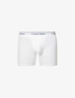 Calvin Klein Logo-waistband Stretch-cotton Boxers