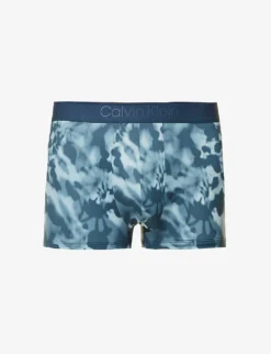 Calvin Klein Abstract-print Stretch-jersey Trunks