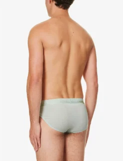 Calvin Klein Branded-waistband Pack Of Three Stretch-cotton And Recycled-polyester Briefs -Falkeis Store R04117809 MULTI ALT02