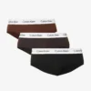 Calvin Klein Logo-waistband Pack Of Three Stretch-cotton Trunks