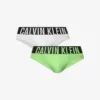 Calvin Klein Branded-waistband Regular-fit Pack Of Two Stretch-cotton Briefs