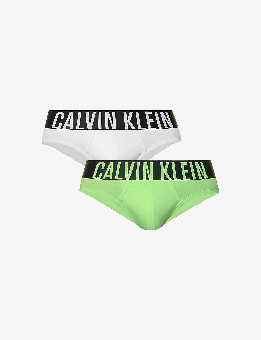 Calvin Klein Branded-waistband Regular-fit Pack Of Two Stretch-cotton Briefs 1 Calvin Klein Branded-waistband Regular-fit Pack Of Two Stretch-cotton Briefs