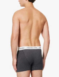 Calvin Klein Pack Of Three Logo-print Stretch-cotton Trunks -Falkeis Store R04117831 MULTI ALT03