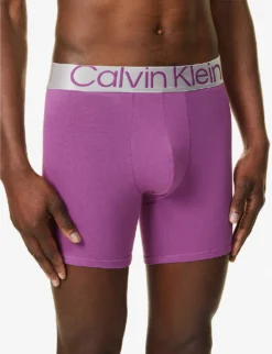 Calvin Klein Logo-waistband Pack Of Three Stretch-cotton Boxers -Falkeis Store R04117839 MULTI ALT03