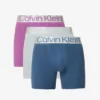 Calvin Klein Logo-waistband Pack Of Three Stretch-cotton Boxers