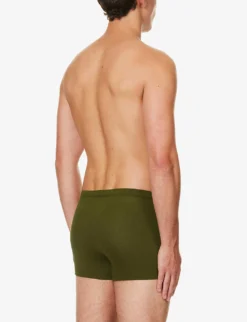 Calvin Klein Branded-waistband Mid-rise Pack Of Three Stretch-cotton And Recycled-polyester Trunks -Falkeis Store R04117848 MULTI ALT02