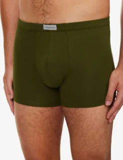 Calvin Klein Branded-waistband Mid-rise Pack Of Three Stretch-cotton And Recycled-polyester Trunks -Falkeis Store R04117848 MULTI ALT03