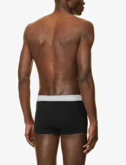 Calvin Klein Logo-waistband Low-rise Pack Of Three Stretch-cotton Trunks -Falkeis Store R04117860 MULTI ALT02
